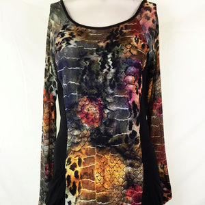 NWT Watercolor Leopard Snake Print Dress Pocket